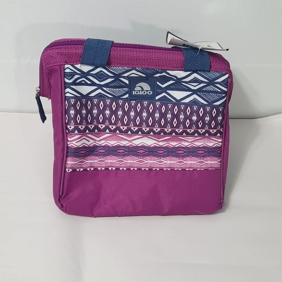 Igloo Mini Essential Tote Insulated Zip Closure 9 Can Cooler Bag Travel Beach - Picture 2 of 10